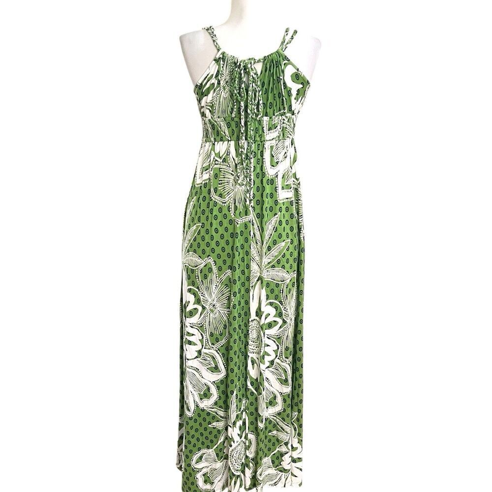Old Navy Y2K Babydoll Floral Maxi Dress Smal Green - Picture 4 of 14